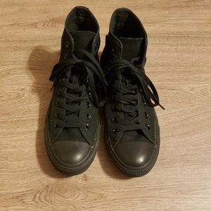 Converse Black Mono Hi-tops